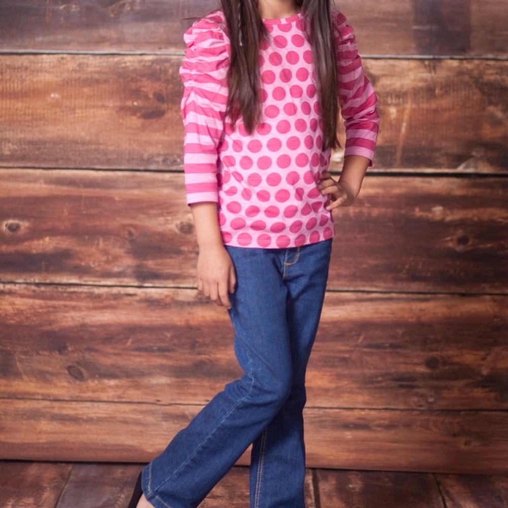 2 Piece Set! Jelly the Pug Denim Collection Bootcut jeans and top NEW! Size 6